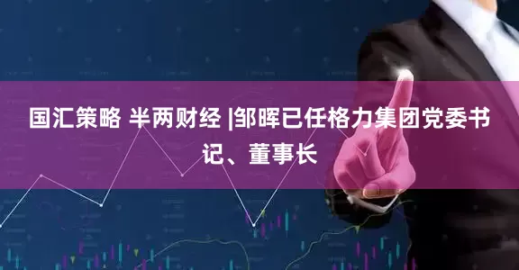 国汇策略 半两财经 |邹晖已任格力集团党委书记、董事长