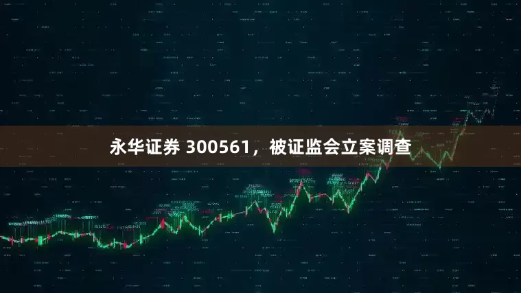 永华证券 300561，被证监会立案调查